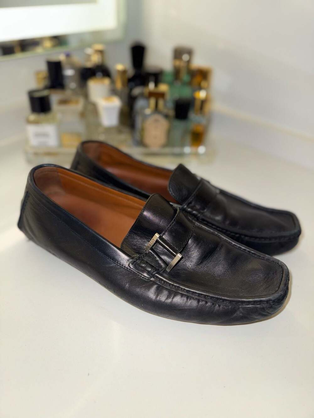 Bally Tenax Black Leather Loafers US 9.5 D